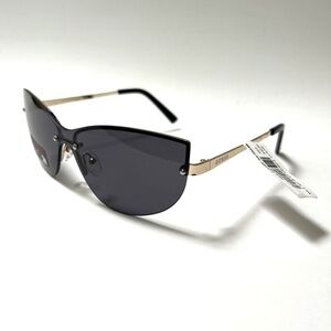 New Original GUESS Rimless Cat Eye Sunglasses GO00007 Metal Black Slim